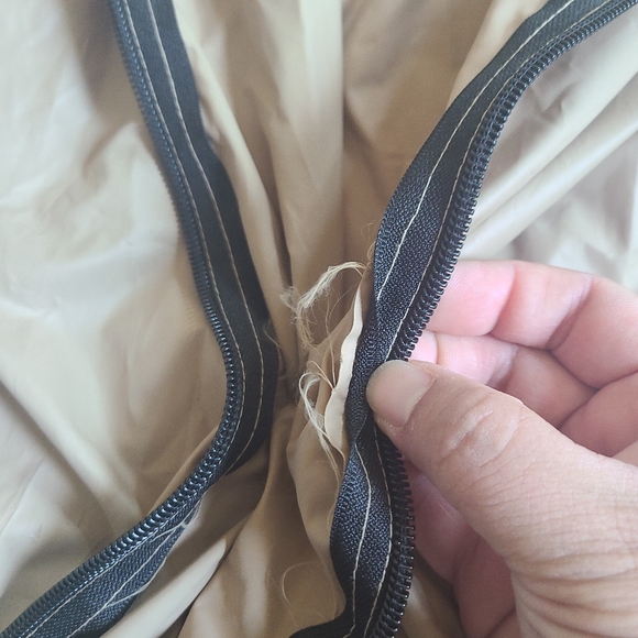 NWT Pretty Little Thing Stone (Beige) Maxi Hooded Windbreaker Jacket, US 6 - Picture 6 of 16